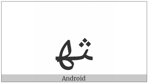 Arabic Ligature Theh With Heh Medial Form on various operating systems