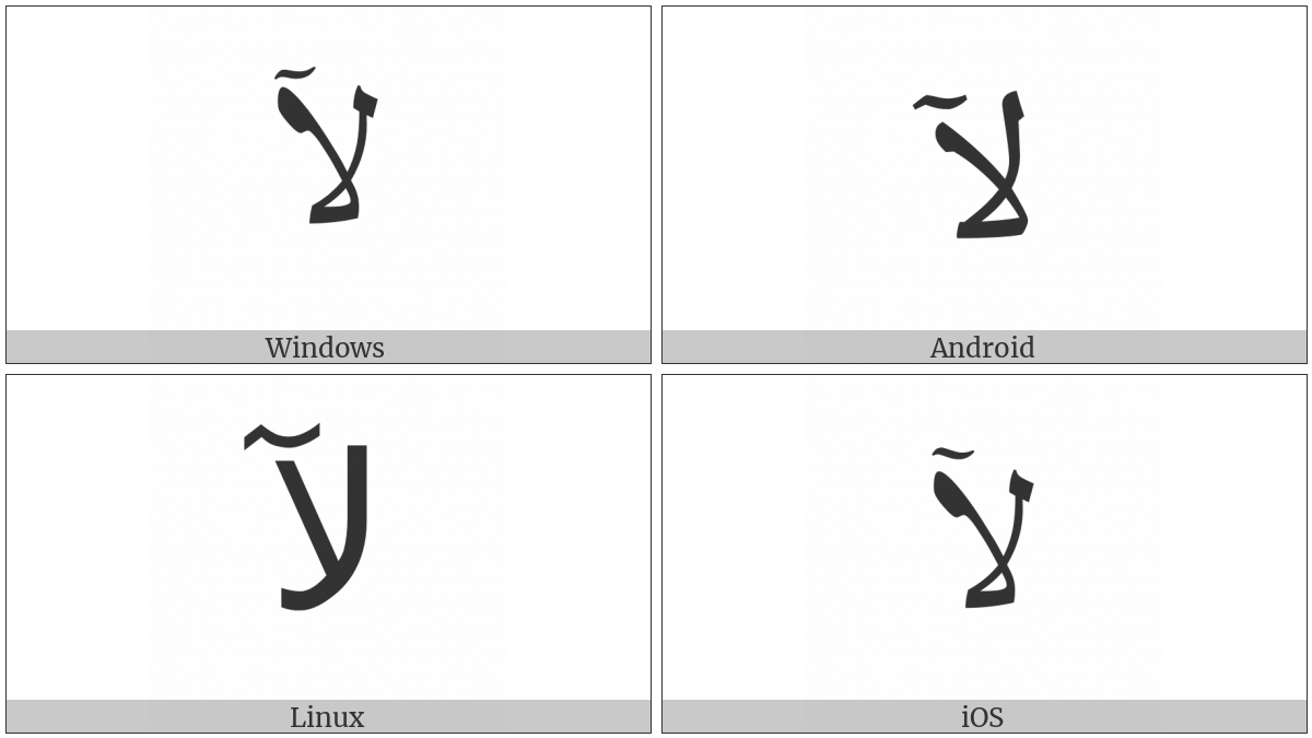 Arabic Ligature Lam With Alef With Madda Above Isolated Form on various operating systems