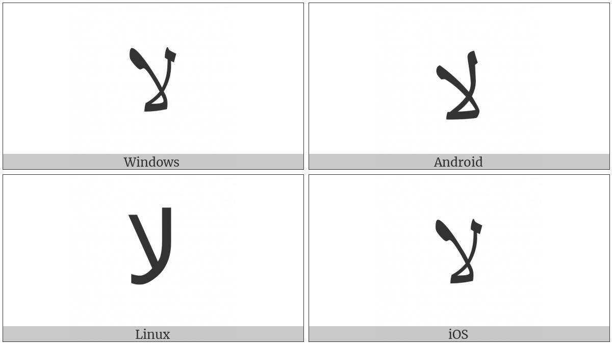 Arabic Ligature Lam With Alef Isolated Form on various operating systems