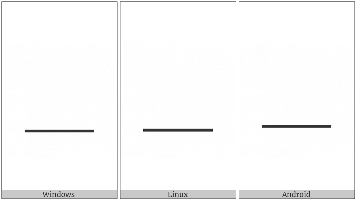 Fullwidth Low Line on various operating systems