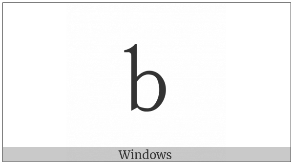 Fullwidth Latin Small Letter B on various operating systems