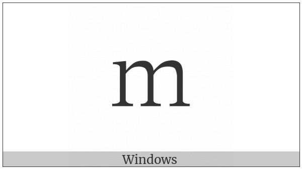 Fullwidth Latin Small Letter M on various operating systems