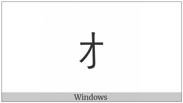 Halfwidth Katakana Letter Small O on various operating systems