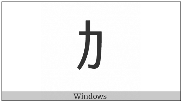 Halfwidth Katakana Letter Ka on various operating systems