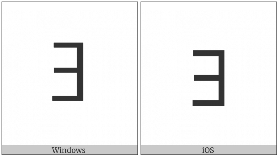 Halfwidth Katakana Letter Yo on various operating systems