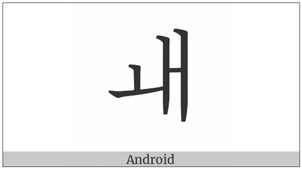 Halfwidth Hangul Letter Wae on various operating systems