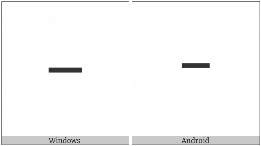 Halfwidth Hangul Letter Eu on various operating systems