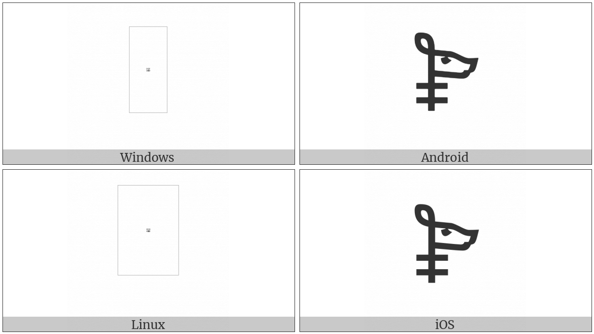 Linear B Ideogram B108M Boar on various operating systems