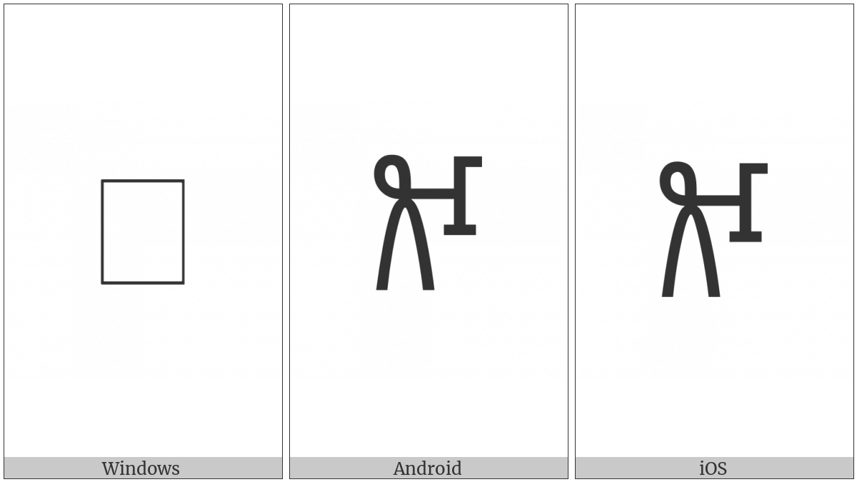 Linear B Ideogram B109F Cow on various operating systems