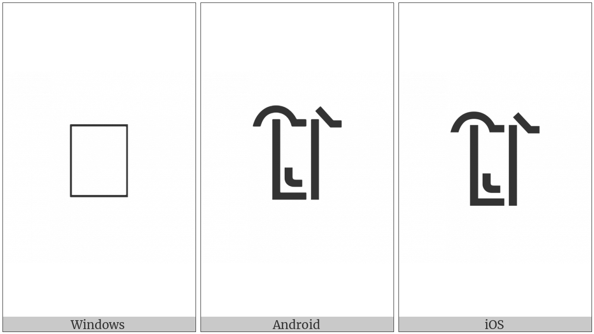 Linear B Ideogram B150 on various operating systems