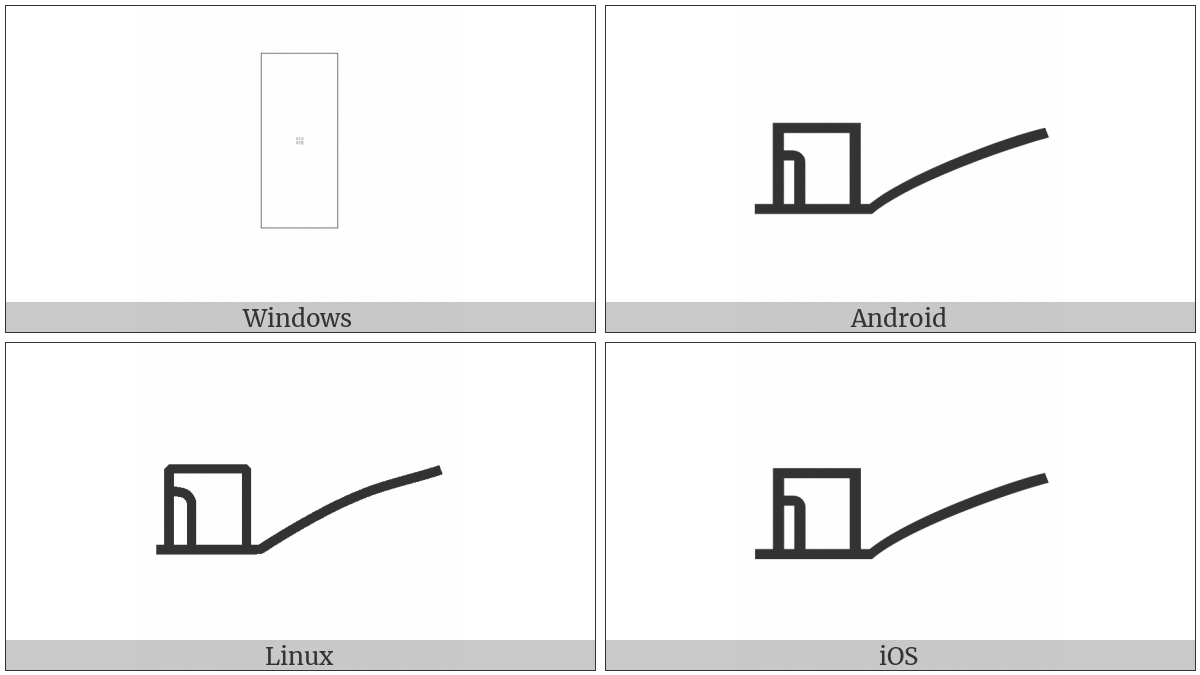 Linear B Ideogram B242 Chariot Frame on various operating systems