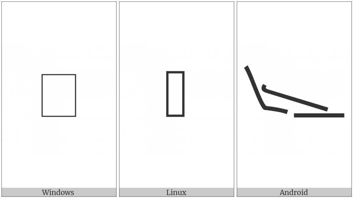 Linear B Ideogram B256 on various operating systems