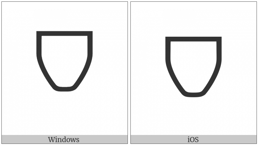 Linear B Ideogram Vessel B222 on various operating systems