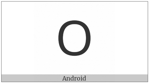 Carian Letter O on various operating systems