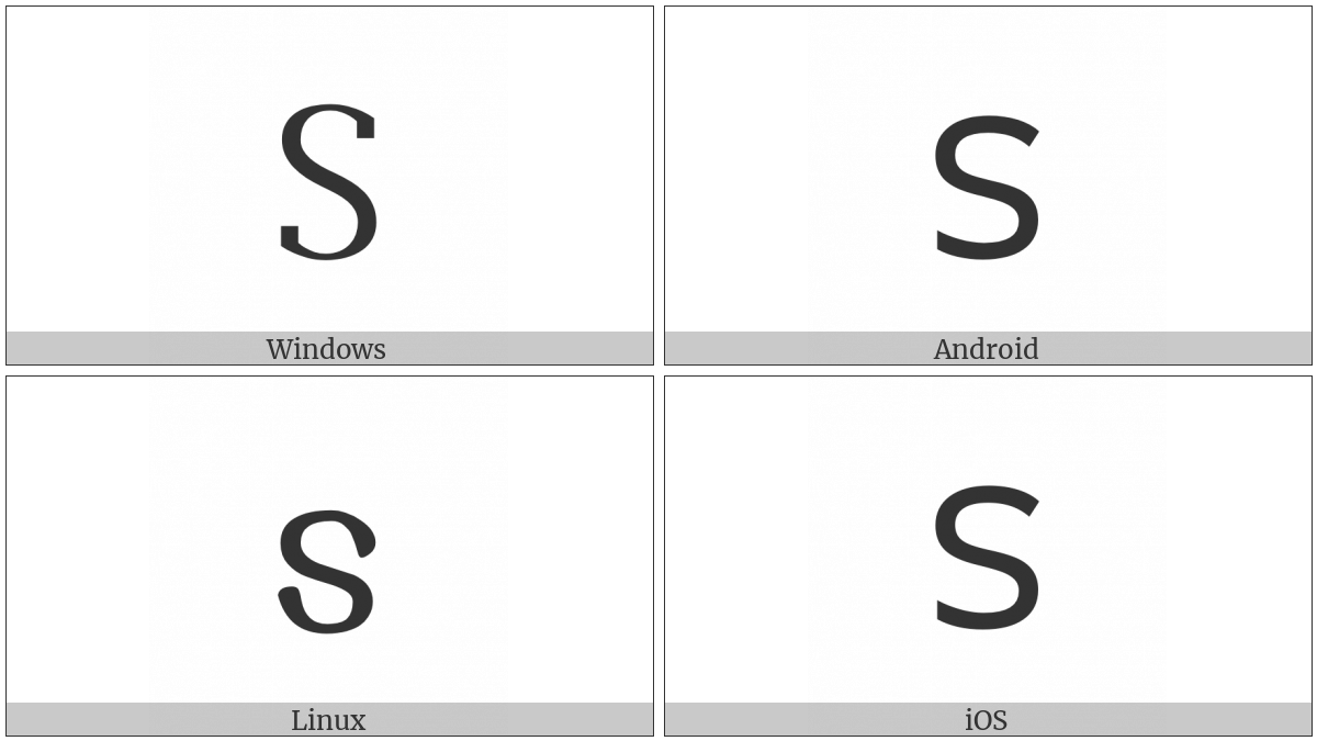 Gothic Letter Sauil on various operating systems