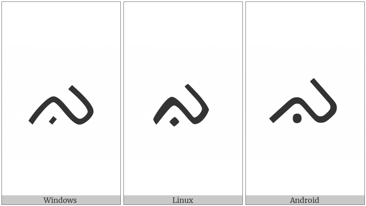 Buginese Letter Ga on various operating systems