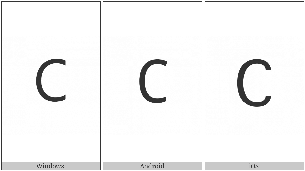 Deseret Capital Letter Chee on various operating systems