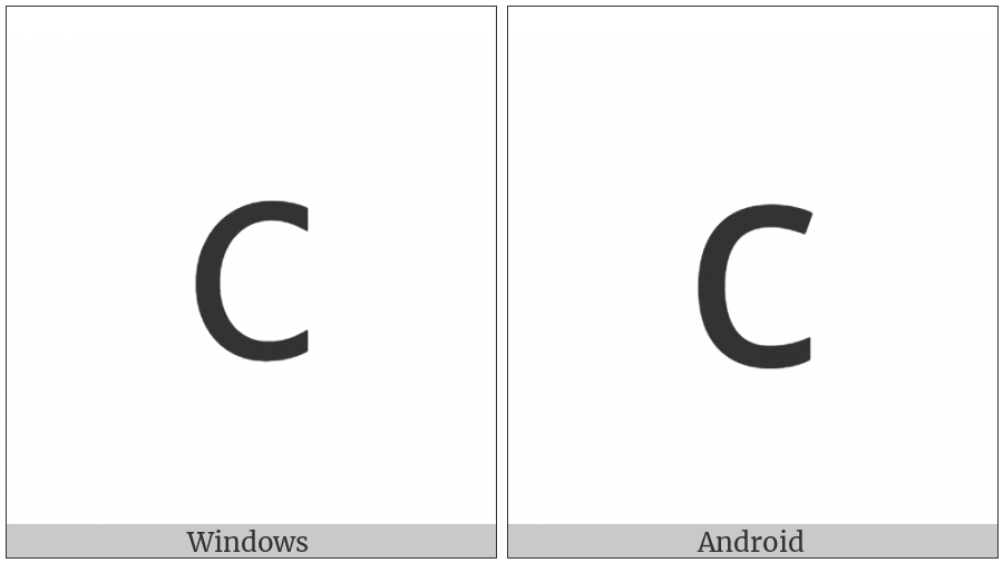 Deseret Small Letter Chee on various operating systems