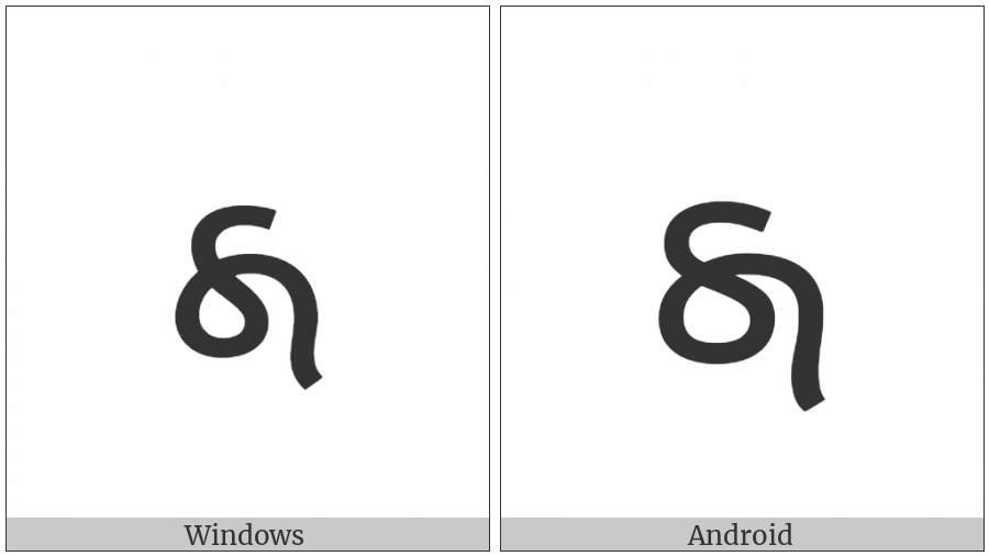 Osage Small Letter Sha on various operating systems