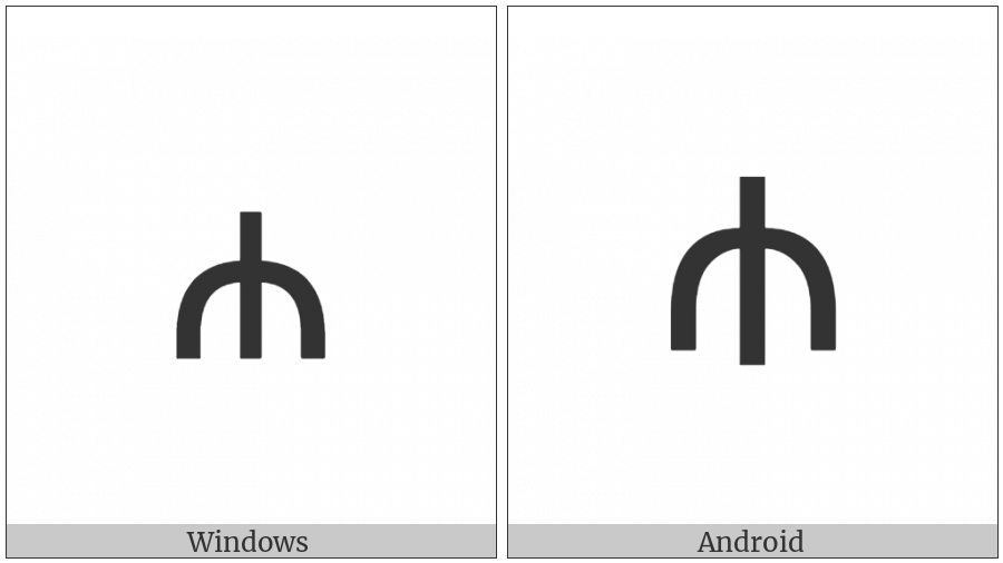 Osage Small Letter Kha on various operating systems