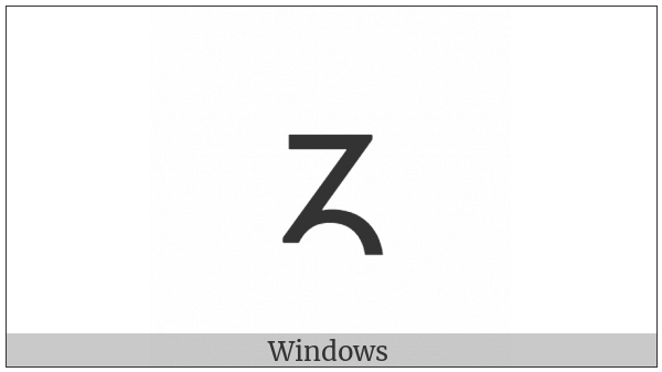 Osage Small Letter Zha on various operating systems