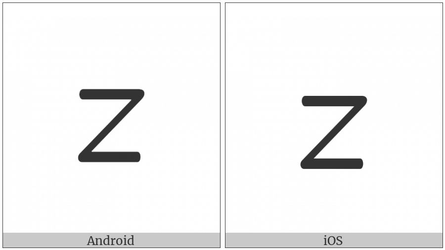 Elbasan Letter Ei on various operating systems