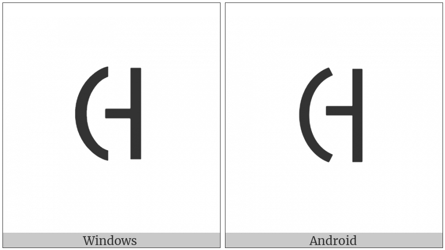 Cypriot Syllable Xe on various operating systems