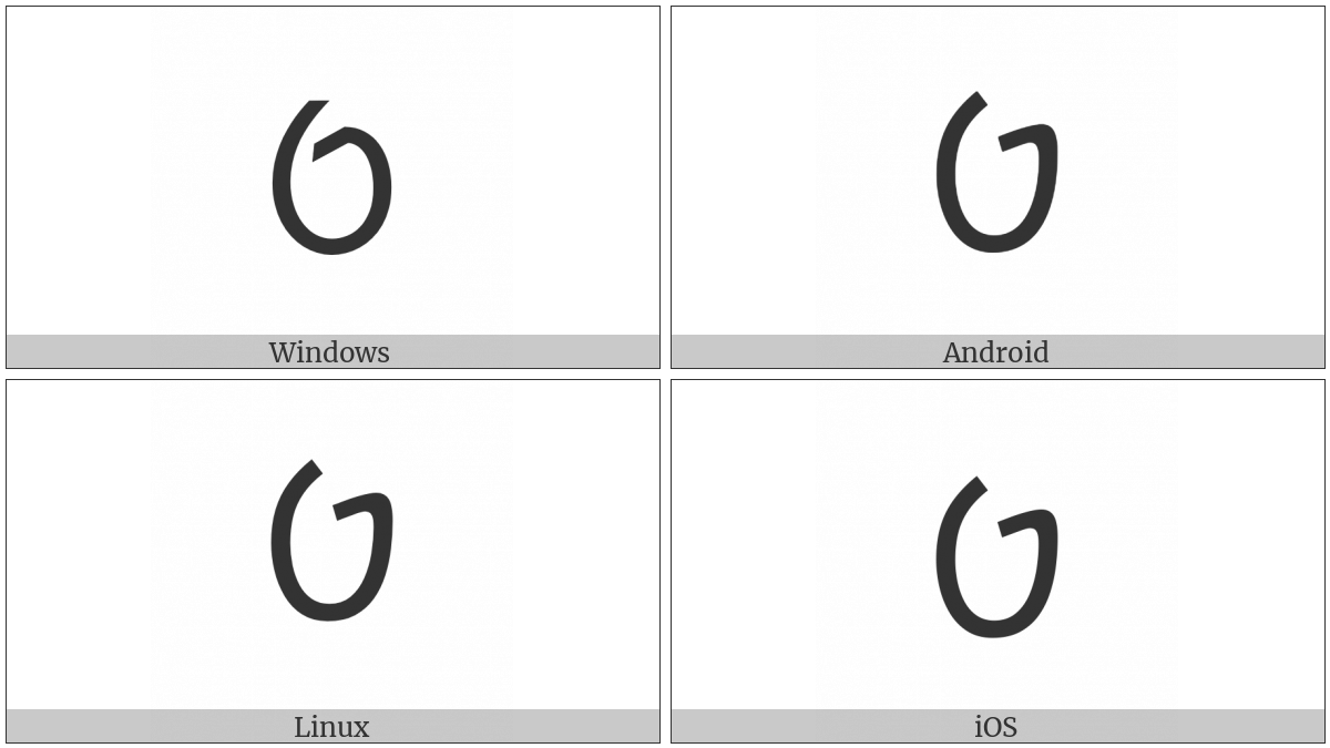 Imperial Aramaic Letter Teth on various operating systems