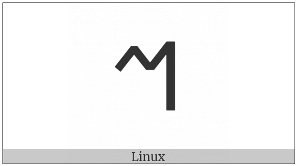 Lydian Letter M on various operating systems