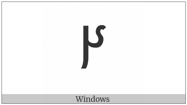 Kharoshthi Letter Nya on various operating systems