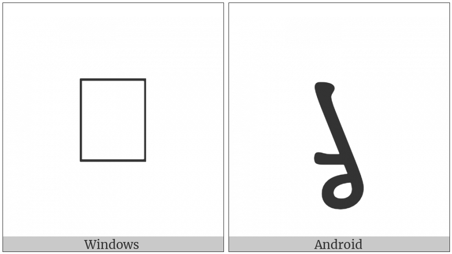 Manichaean Letter Ghimel on various operating systems