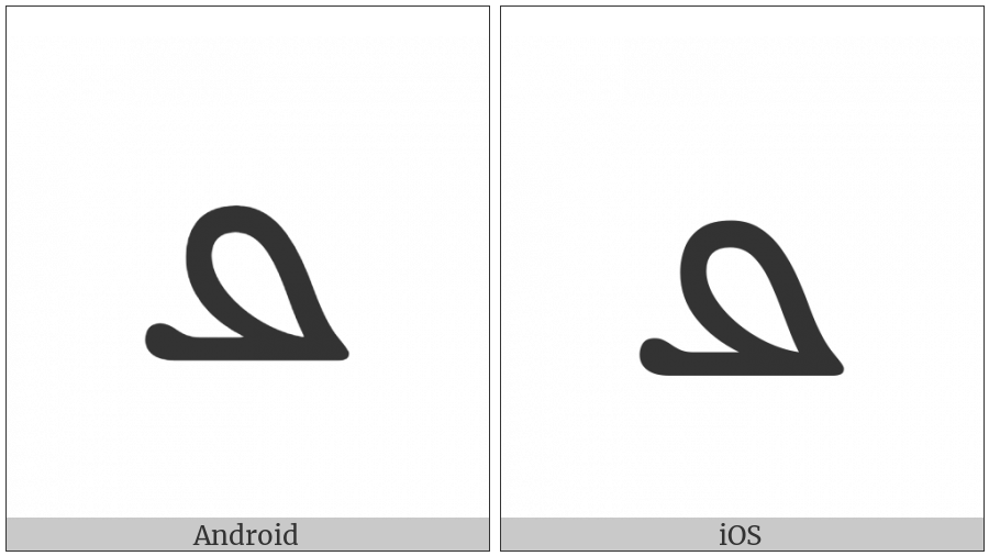 Manichaean Letter Lamedh on various operating systems