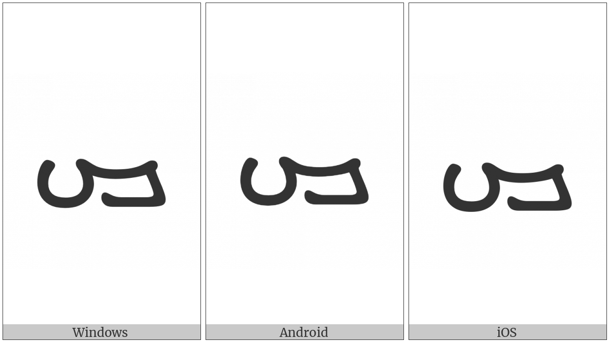 Manichaean Letter Qoph on various operating systems