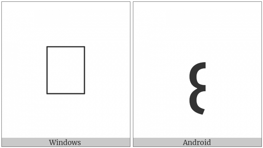 Avestan Letter Ae on various operating systems