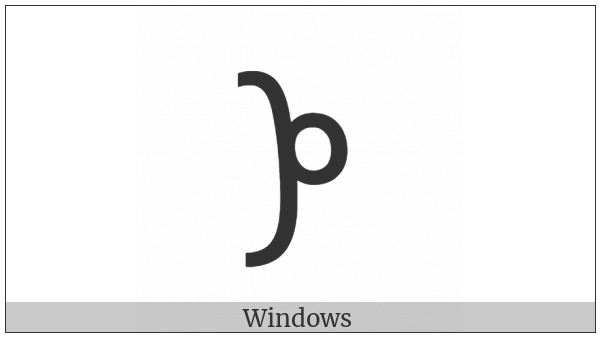 Avestan Letter Le on various operating systems