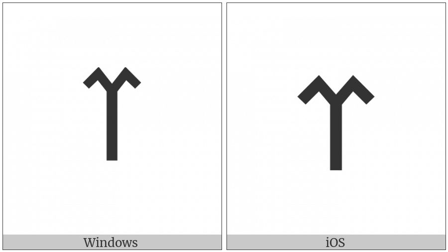 Old Turkic Letter Orkhon Aer on various operating systems