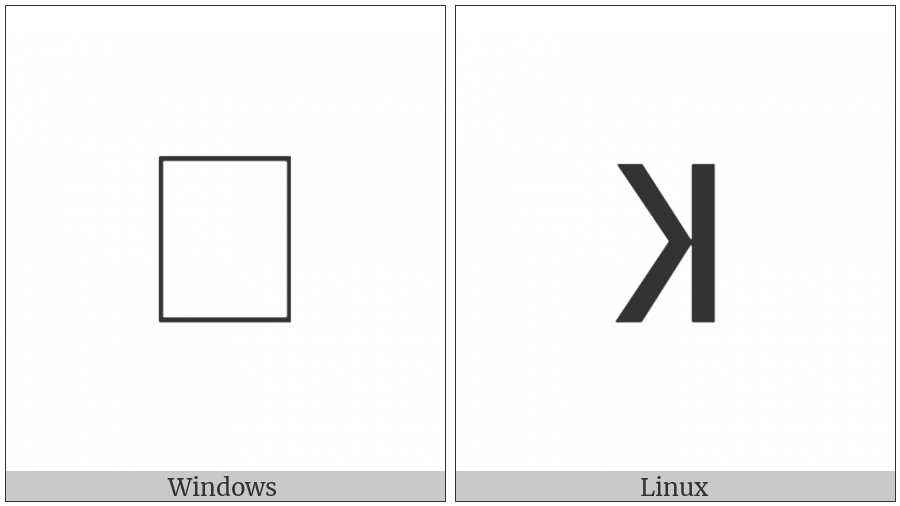 Old Hungarian Small Letter Rudimenta Oe on various operating systems