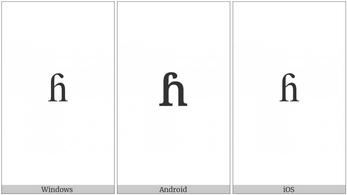 Modifier Letter Small H With Hook on various operating systems