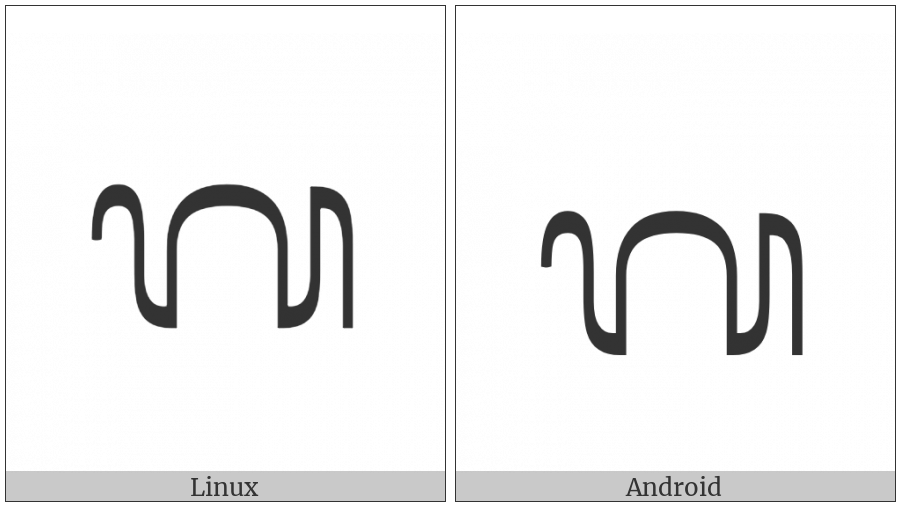 Balinese Letter Ga on various operating systems