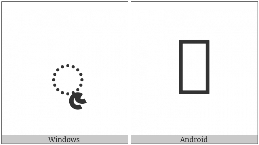 Brahmi Vowel Sign Vocalic Rr on various operating systems