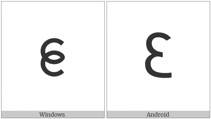 Brahmi Number Six on various operating systems