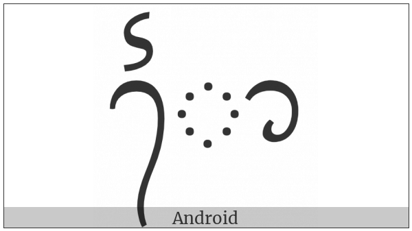 Balinese Vowel Sign Taling Repa Tedung on various operating systems