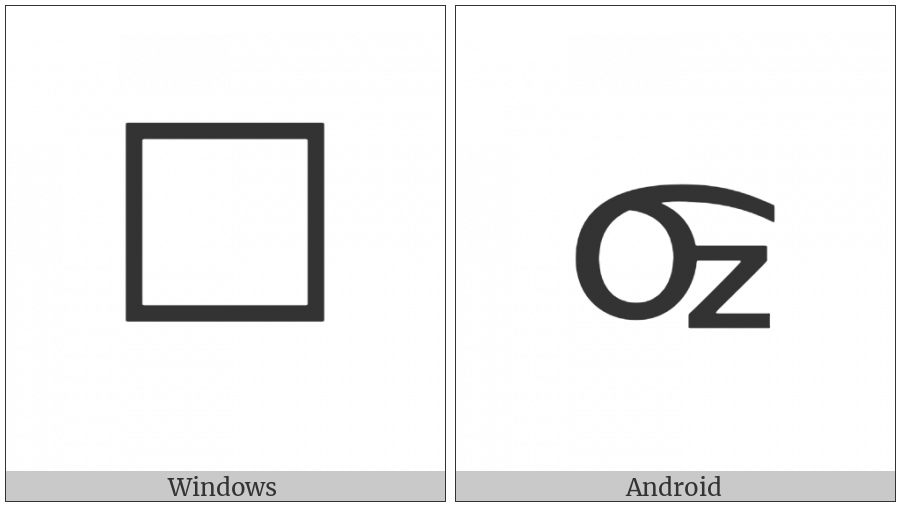 Chakma Letter Ttaa on various operating systems