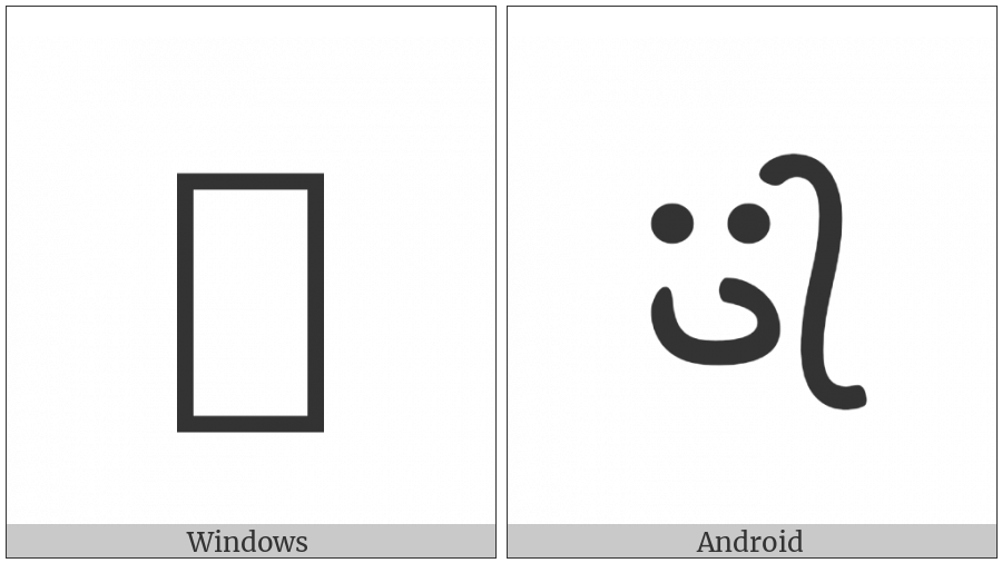 Khojki Letter I on various operating systems