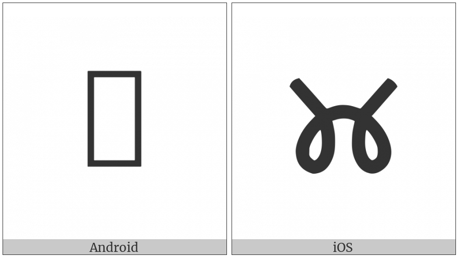 Takri Letter Ka on various operating systems