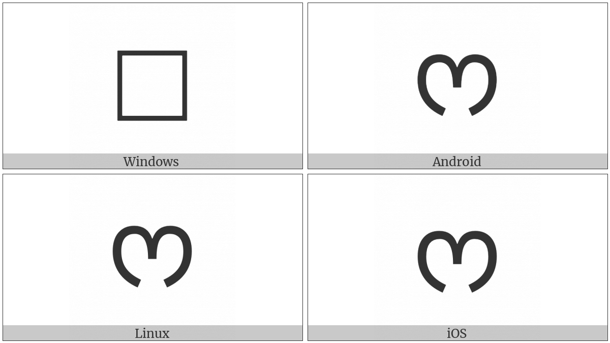 Lepcha Letter Bla on various operating systems