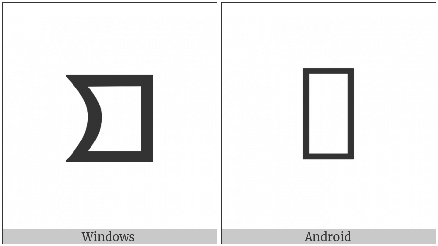 Zanabazar Square Letter Bha on various operating systems