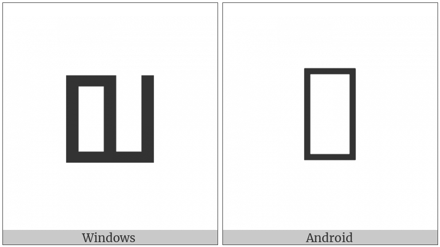 Zanabazar Square Letter Ma on various operating systems