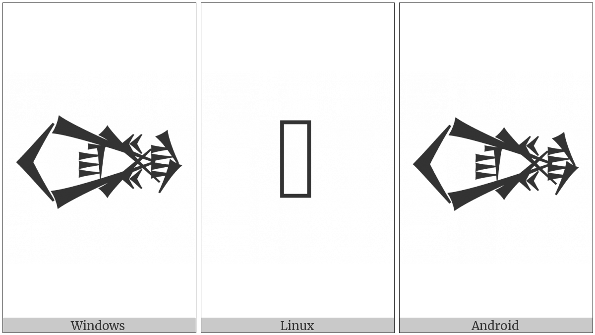 Cuneiform Sign Ab2 Times Balag on various operating systems