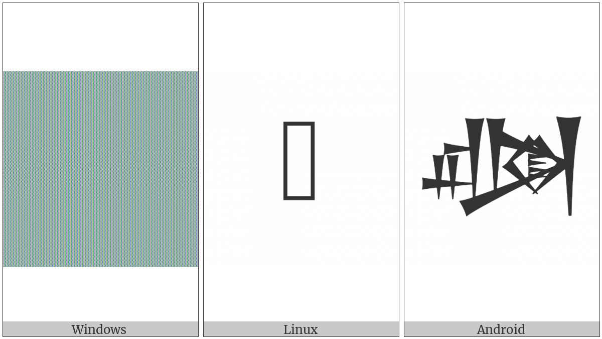 Cuneiform Sign Al Times Ki on various operating systems